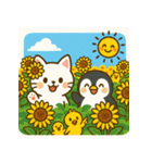 ペンギンと白猫の夏休み その1（個別スタンプ：33）