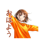 日常会話★ボブカットの女の子（個別スタンプ：2）