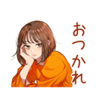 日常会話★ボブカットの女の子（個別スタンプ：5）