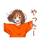 日常会話★ボブカットの女の子（個別スタンプ：17）