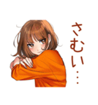 日常会話★ボブカットの女の子（個別スタンプ：39）