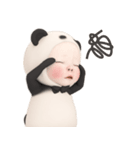 【動きません】パンダタオル【ネガティブ】（個別スタンプ：11）