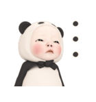 【動きません】パンダタオル【ネガティブ】（個別スタンプ：16）