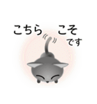 色々な猫5-1 短毛-立ち耳-グレー（個別スタンプ：32）