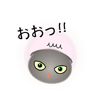 色々な猫5-2 短毛-垂れ耳-グレー（個別スタンプ：10）