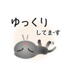 色々な猫5-2 短毛-垂れ耳-グレー（個別スタンプ：18）