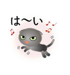 色々な猫5-2 短毛-垂れ耳-グレー（個別スタンプ：29）