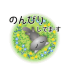 色々な猫5-3 長毛-立ち耳-グレー（個別スタンプ：19）