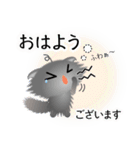 色々な猫5-4 長毛-垂れ耳-グレー（個別スタンプ：2）