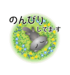 色々な猫5-4 長毛-垂れ耳-グレー（個別スタンプ：19）