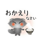 色々な猫5-4 長毛-垂れ耳-グレー（個別スタンプ：39）