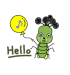 ヨツコブツノゼミちゃん（個別スタンプ：1）