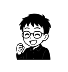 ドクター・サム（白黒版）（個別スタンプ：2）