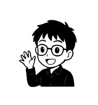ドクター・サム（白黒版）（個別スタンプ：4）