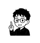 ドクター・サム（白黒版）（個別スタンプ：5）