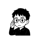 ドクター・サム（白黒版）（個別スタンプ：6）