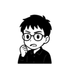 ドクター・サム（白黒版）（個別スタンプ：8）