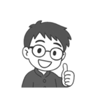 ドクター・サム（白黒版）（個別スタンプ：18）