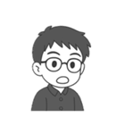 ドクター・サム（白黒版）（個別スタンプ：24）