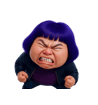 ぽっちゃり紫髪の女の子 (NT)（個別スタンプ：11）