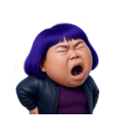 ぽっちゃり紫髪の女の子 (NT)（個別スタンプ：29）