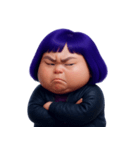 ぽっちゃり紫髪の女の子 (NT)（個別スタンプ：32）