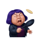 ぽっちゃり紫髪の女の子 (NT)（個別スタンプ：37）