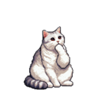 無言で伝える太っちょキジシロ猫（個別スタンプ：8）