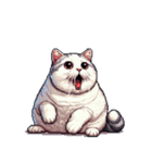 無言で伝える太っちょキジシロ猫（個別スタンプ：15）