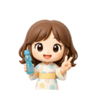 毎日使える♪かわいい女の子スタンプ（個別スタンプ：1）