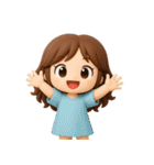 毎日使える♪かわいい女の子スタンプ（個別スタンプ：4）