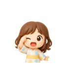 毎日使える♪かわいい女の子スタンプ（個別スタンプ：5）