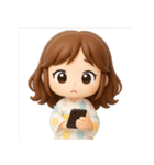 毎日使える♪かわいい女の子スタンプ（個別スタンプ：15）