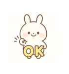 ゆるふわウサギのかわいいスタンプ（個別スタンプ：6）