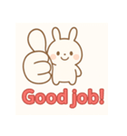 ゆるふわウサギのかわいいスタンプ（個別スタンプ：12）