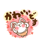 ハート耳のうさぎ。（個別スタンプ：24）