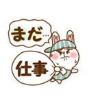 ハート耳のうさぎ。（個別スタンプ：34）