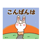 ハート耳のうさぎ。（個別スタンプ：36）