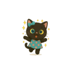動く黒猫アルビと仲間たち6（個別スタンプ：1）