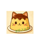 ネコがプリンに？！って（個別スタンプ：1）