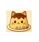 ネコがプリンに？！って（個別スタンプ：3）