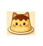 ネコがプリンに？！って（個別スタンプ：7）
