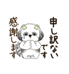 B＆W 動くシーズー犬 2025 「丁寧な長文」（個別スタンプ：15）