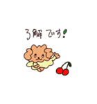 毎日挨拶トイプードルのチェリーちゃん（個別スタンプ：1）