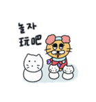 月猫の冬物語(韓国語 - 台湾語)（個別スタンプ：6）