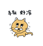 月猫の冬物語(韓国語 - 台湾語)（個別スタンプ：19）