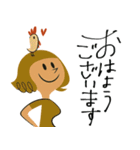 mottoのレトロレディ♡敬語（個別スタンプ：1）