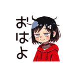 全てのやる気を失ったダウナー女子（個別スタンプ：2）
