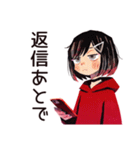 全てのやる気を失ったダウナー女子（個別スタンプ：18）