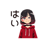 全てのやる気を失ったダウナー女子（個別スタンプ：33）